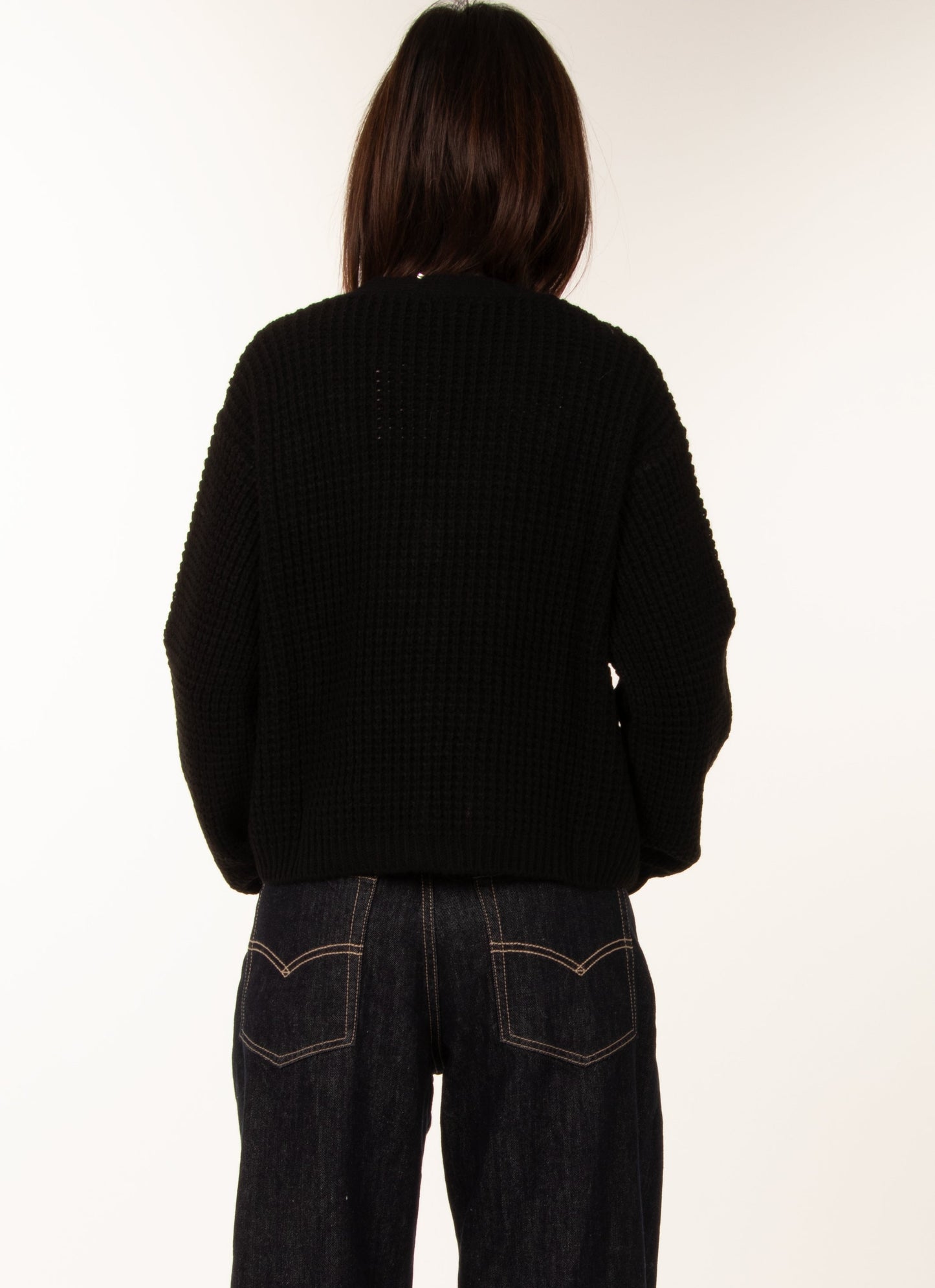 Cardigan bottoni diversi nero