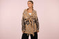 Cardigan cuori beige