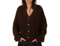 Cardigan bottoni diversi cioccolato
