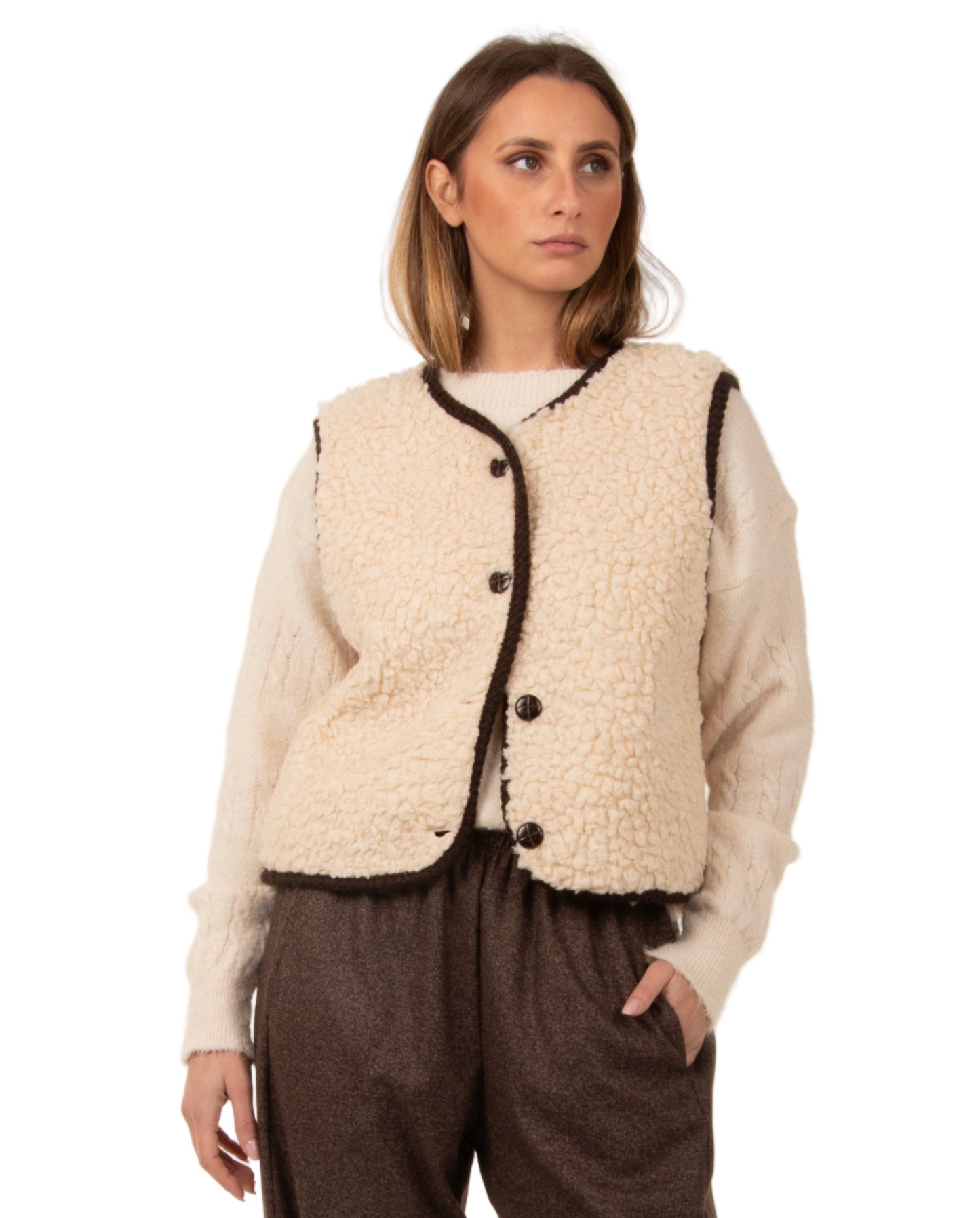 Gilet Montoncino Panna