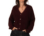 Cardigan bottoni diversi bordeaux