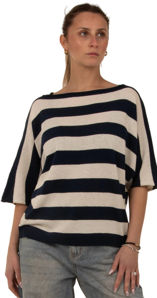 Maglia righe blu