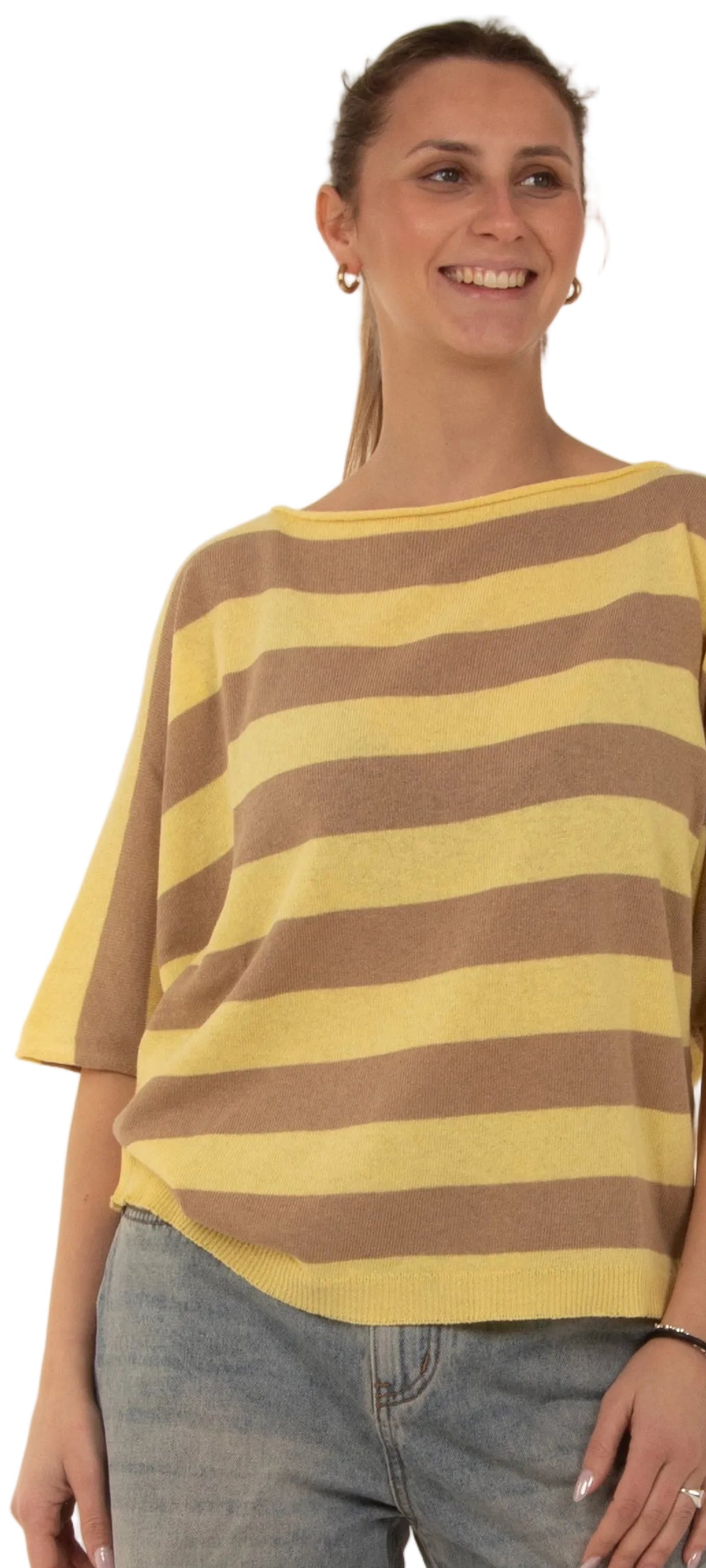 Maglia righe giallo