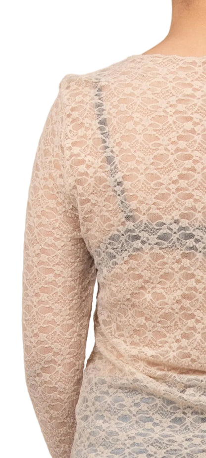 Maglia pizzo new Beige