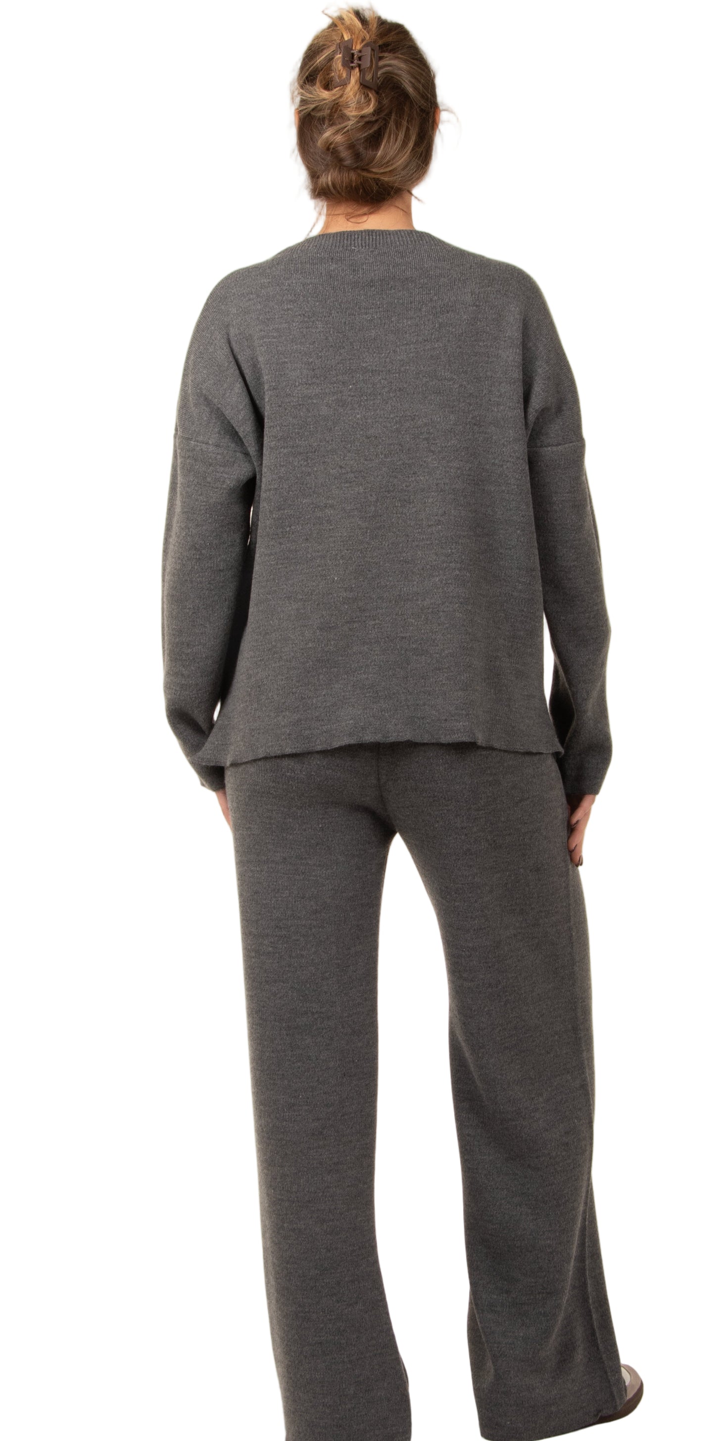 Completo in maglia grigio