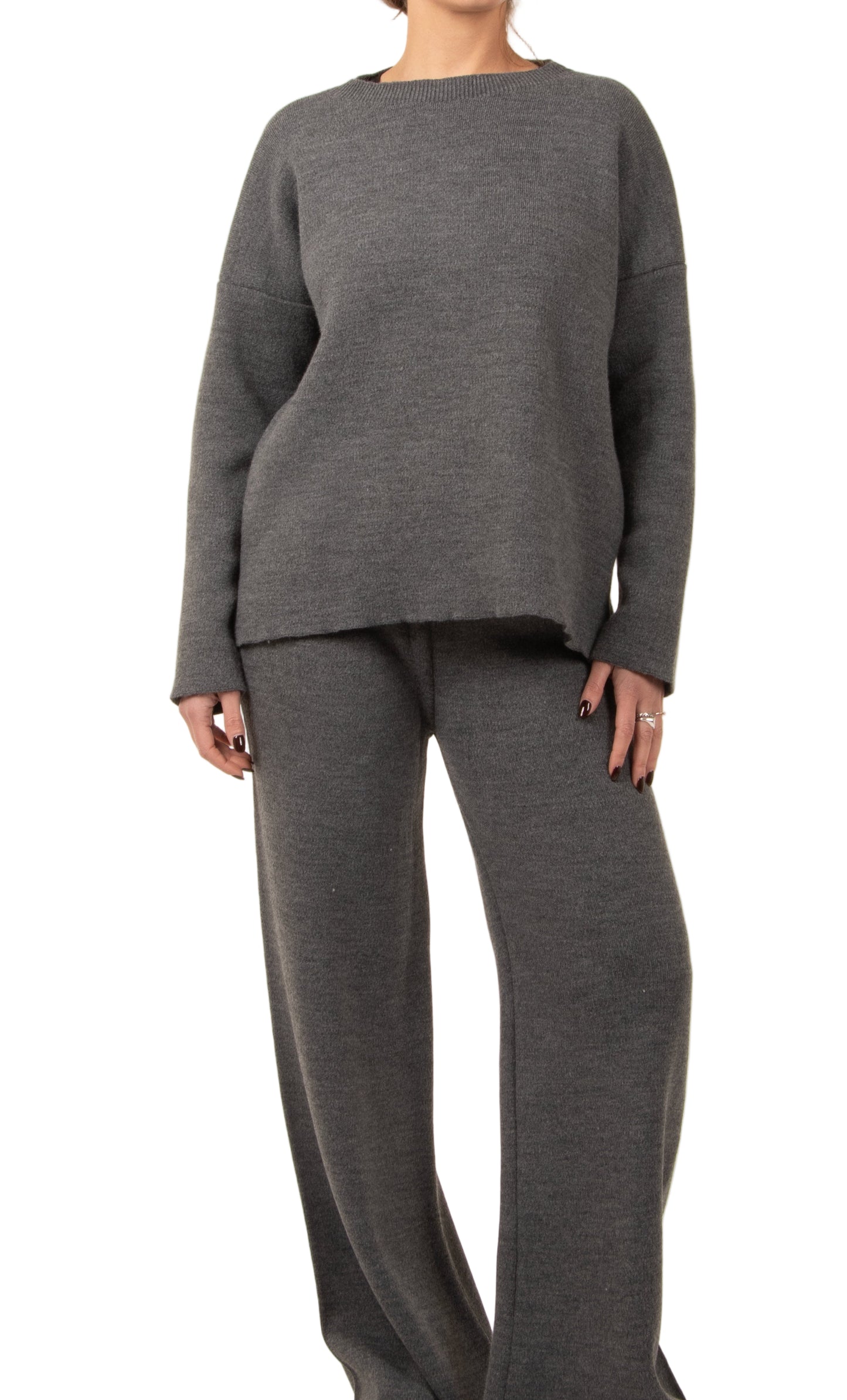 Completo in maglia grigio